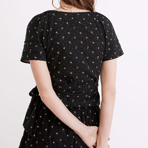 Madewell Floral Wrap Top sz S - Picture 2 of 4